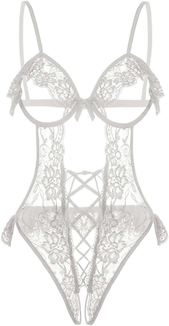 Sexy Women’s Lace Babydoll – Halter Lingerie Nightwear, Open Back & Erotic Sleepwear