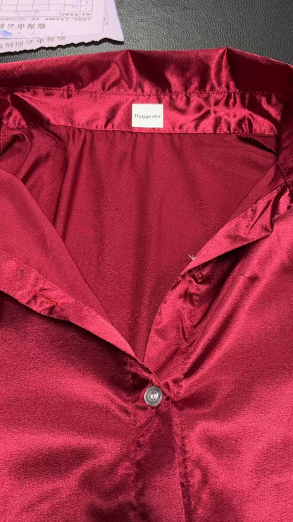 Hyggeshe —Sexy Deep V Lace Tassel Suspender Dress and Thong Pajama Set