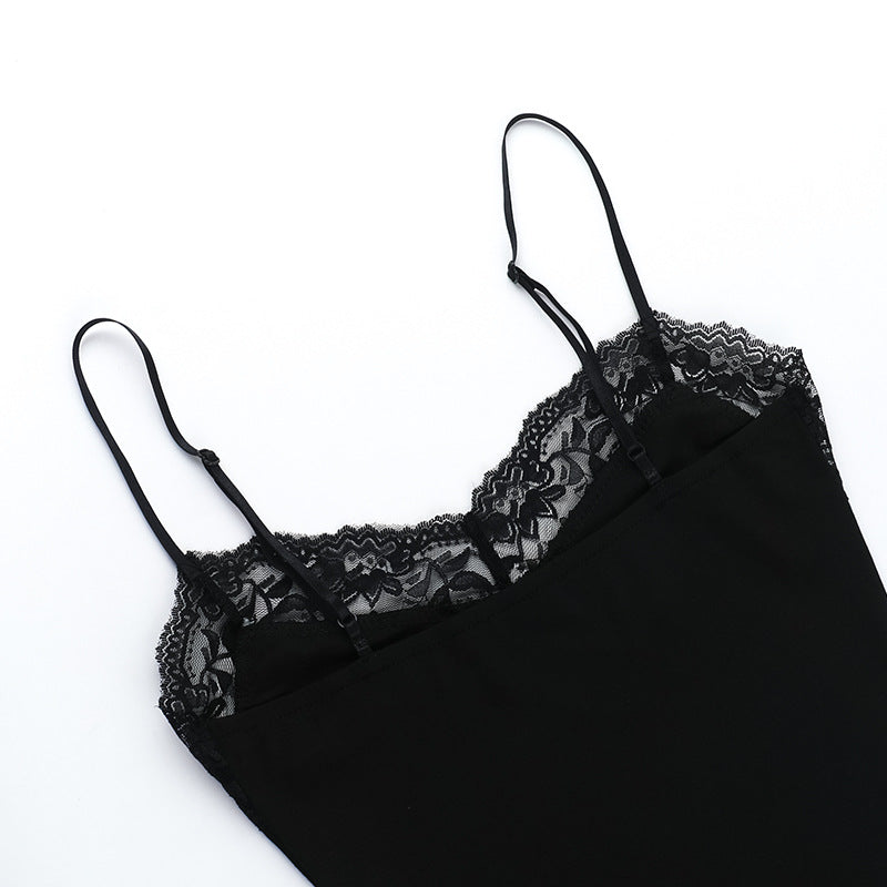 Black Skull Lace Bodycon Mini Dress
