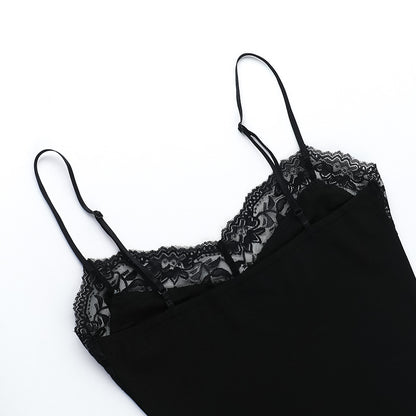 Black Skull Lace Bodycon Mini Dress
