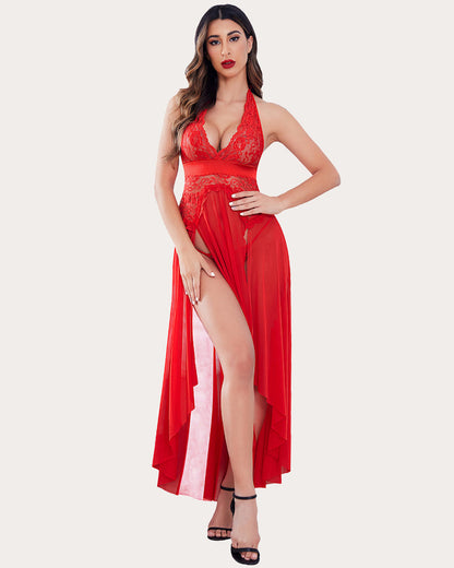 Leopard Deep V Neck Nightwear