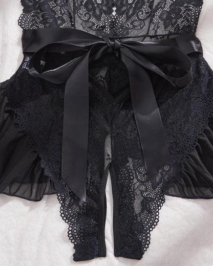 Floral Lace Suspender Nightgown