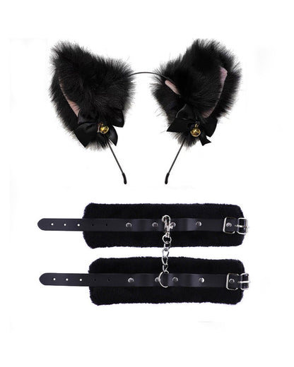 Maid Cosplay Bell Collar & Tail Accessory Set