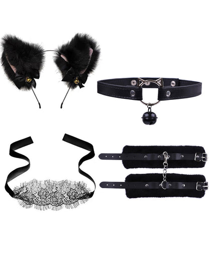 Sexy Maid Bell Collar & Tail Jewelry Set