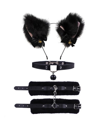 Maid Cosplay Bell Collar & Tail Accessory Set