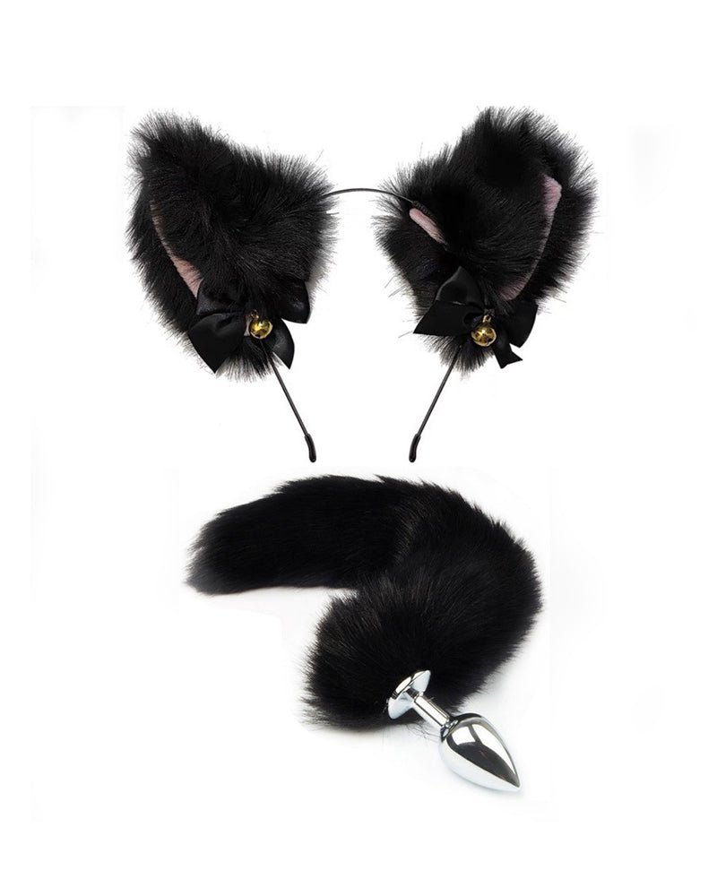 Maid Cosplay Bell Collar & Tail Accessory Set