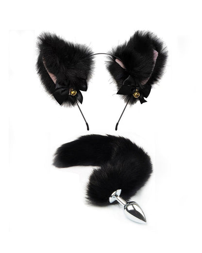 Sexy Maid Bell Collar & Tail Jewelry Set