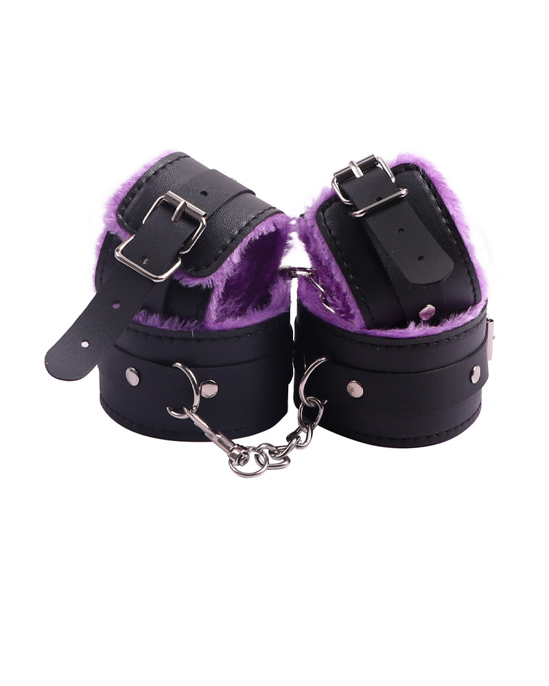 10-Piece Plush Leather Bondage Set