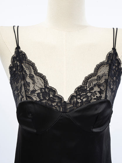 Soft Satin Lace Slip Dress