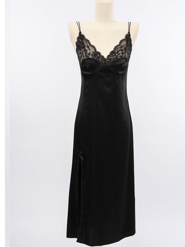 Soft Satin Lace Slip Dress