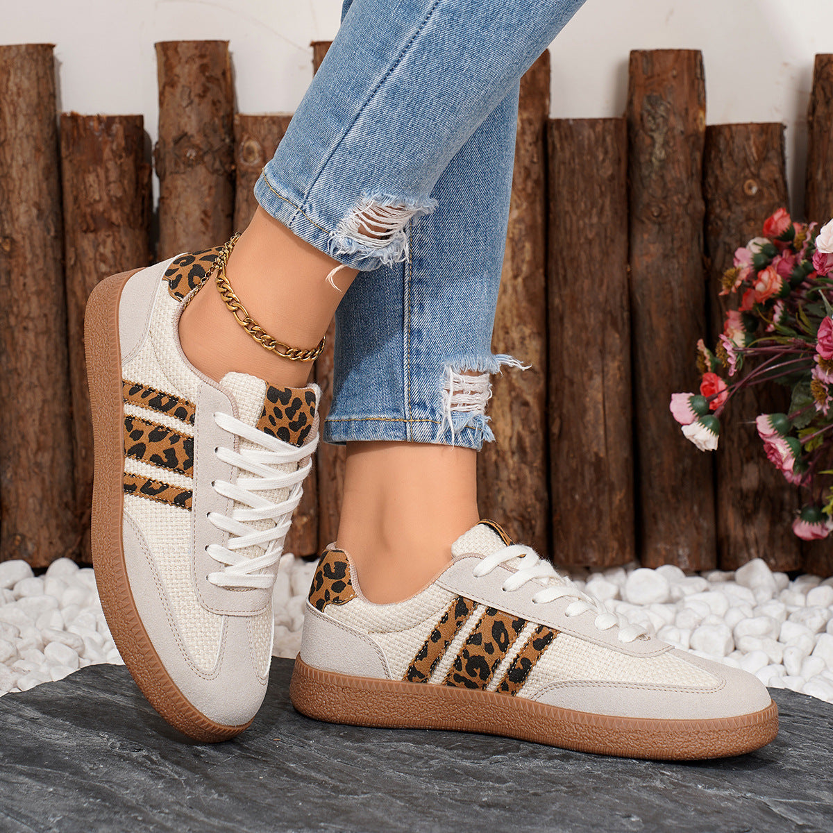Women's Leopard Print Sneakers