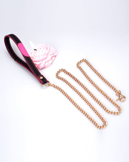 Temperature-Activated Color-Changing Heart Bell Leather Choker