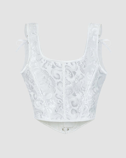 1950s 13 Boned Cotton Lace-Up Corset