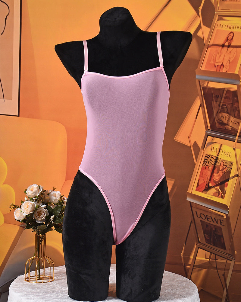 Women's Sheer Mesh Bodysuit – Sexy High-Cut Lingerie