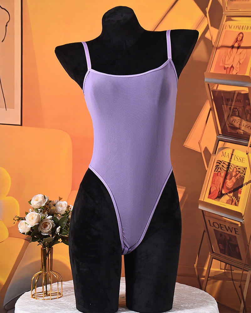 Women's Sheer Mesh Bodysuit – Sexy High-Cut Lingerie
