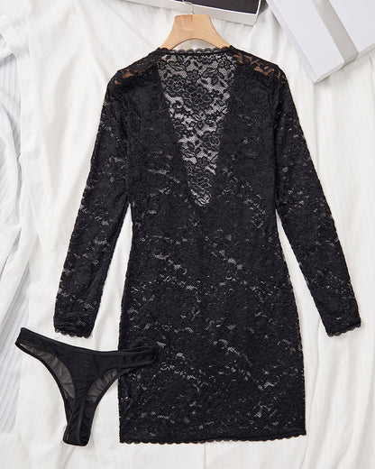 Deep V Slim Chain Nightdress