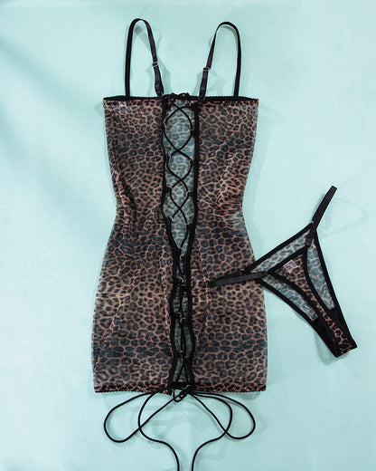 Camisole Backless Lace-up Slip Dress