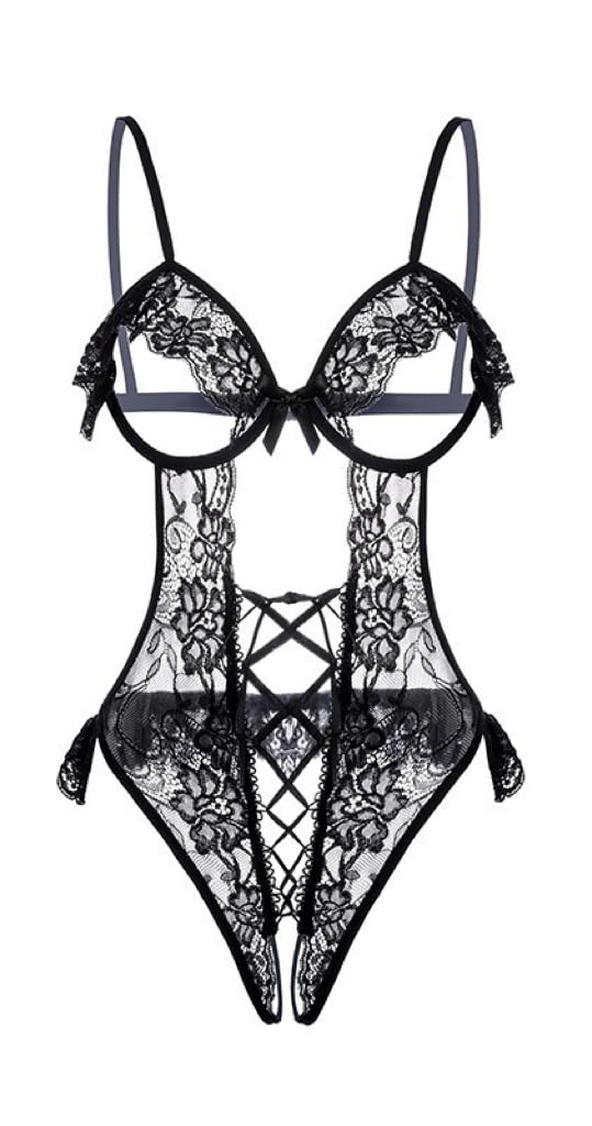 Sexy Women’s Lace Babydoll – Halter Lingerie Nightwear, Open Back & Erotic Sleepwear