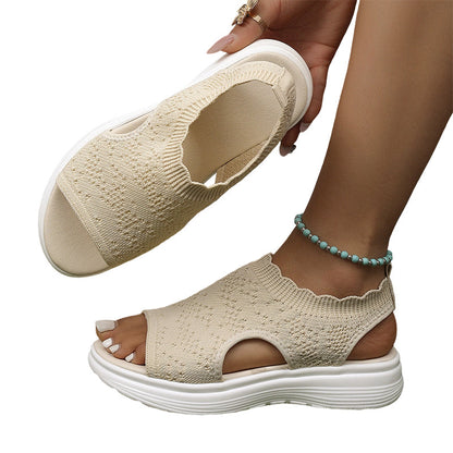 🔥Women's Breathable Knit Platform Sandals